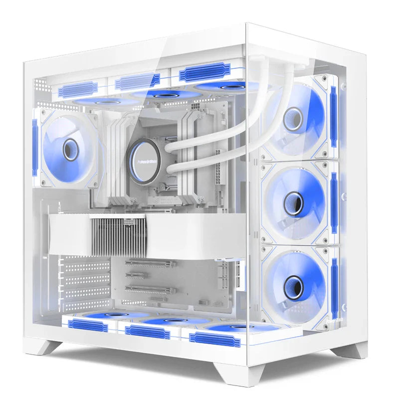 High Performance Gaming PC Case with Dual Glass Panels