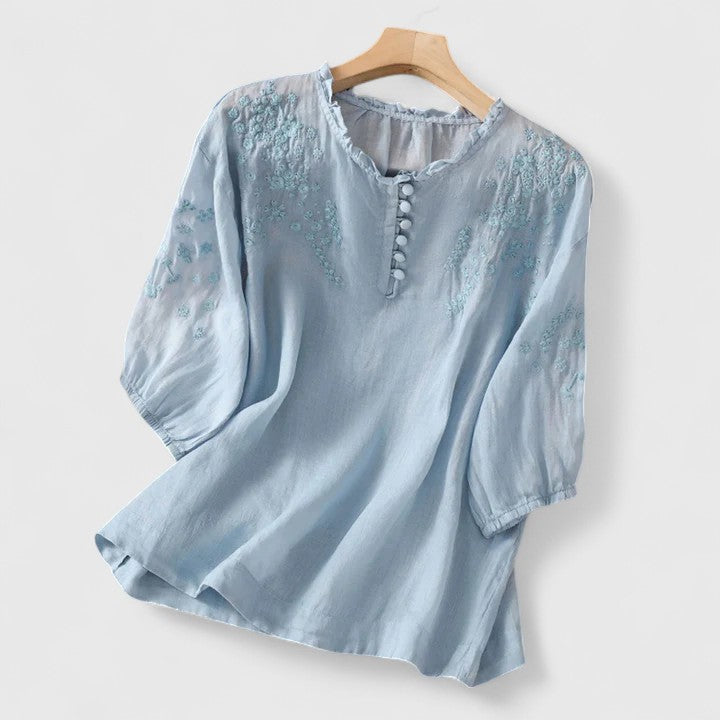 Elegant Classic Front Button Blouse for Women