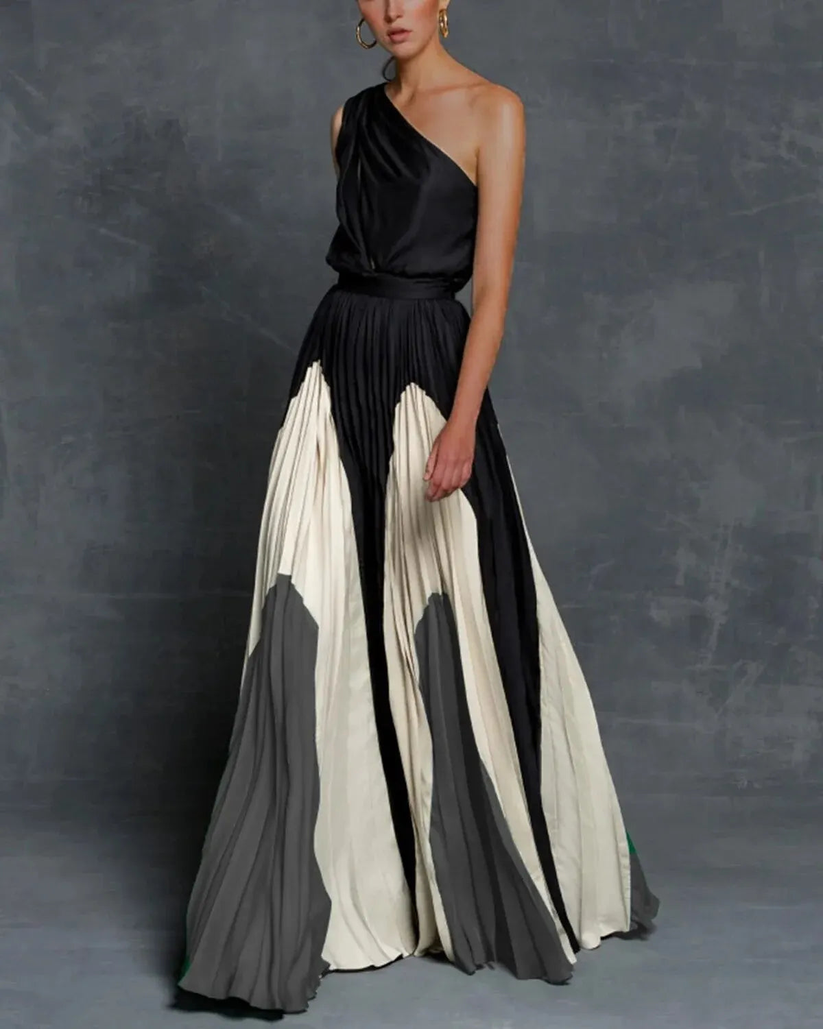 Long Sleeve Off Shoulder Maxi Evening Gown