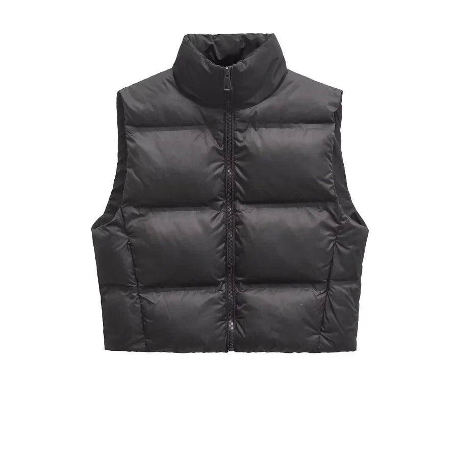 Warm Women's Puffy Jacket - Large Quilted Vest