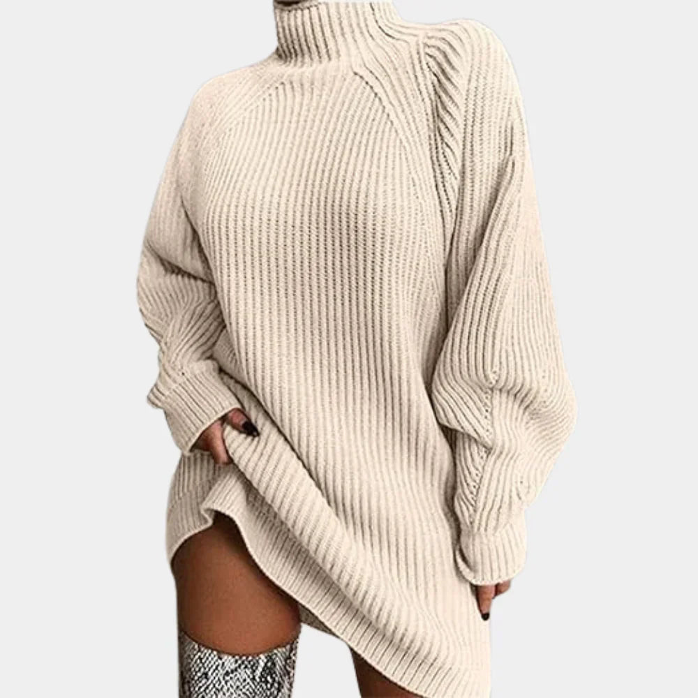 Soft Large Women's Knitted Crew Sweater