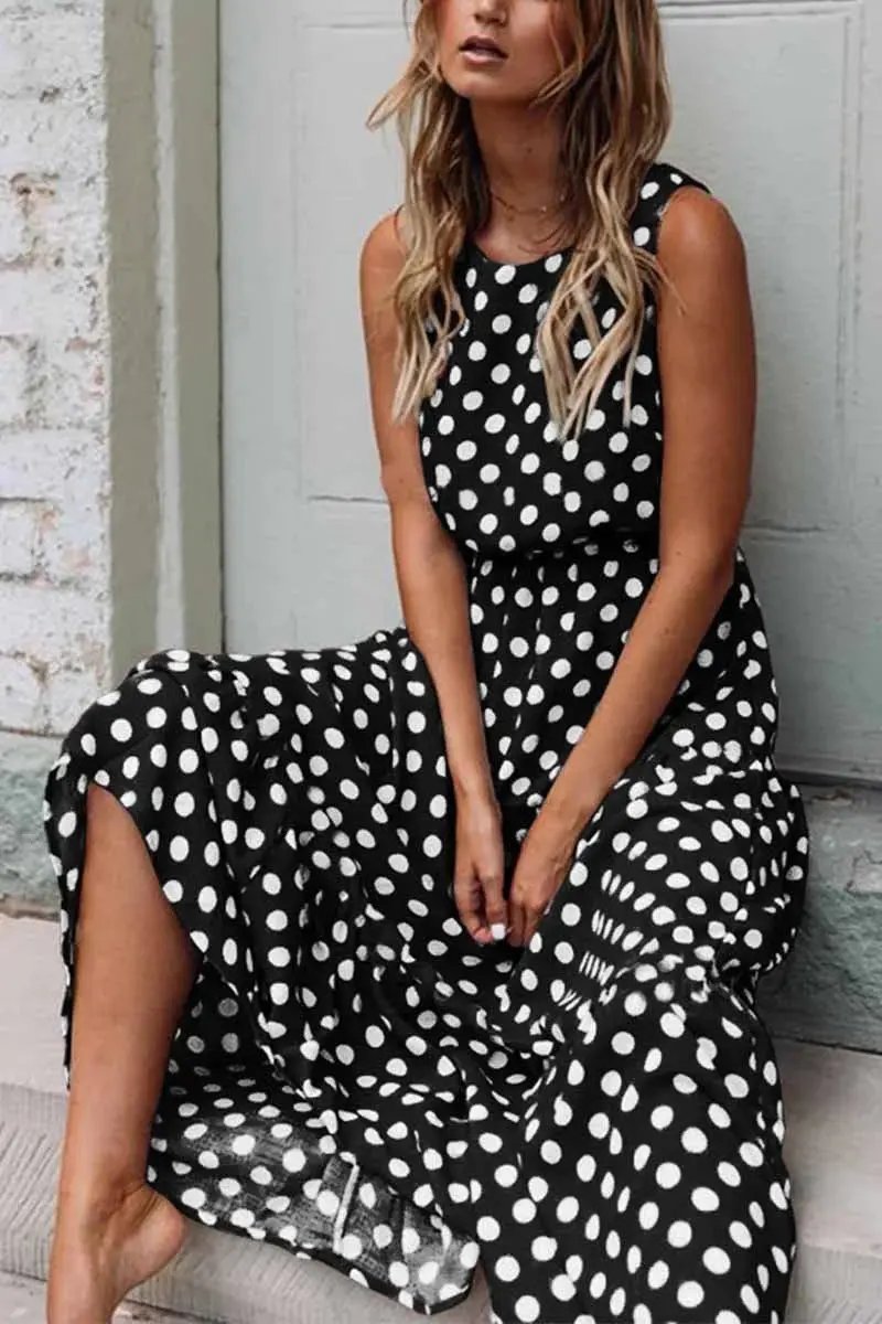 Stylish Dot Summer Maxi Dress for Women