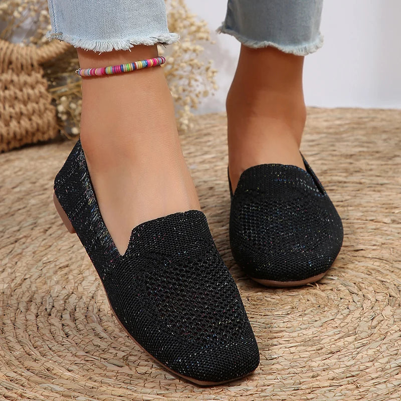 Comfortable Women's Slip On Ballet Shoes - Breathable Mesh Flats