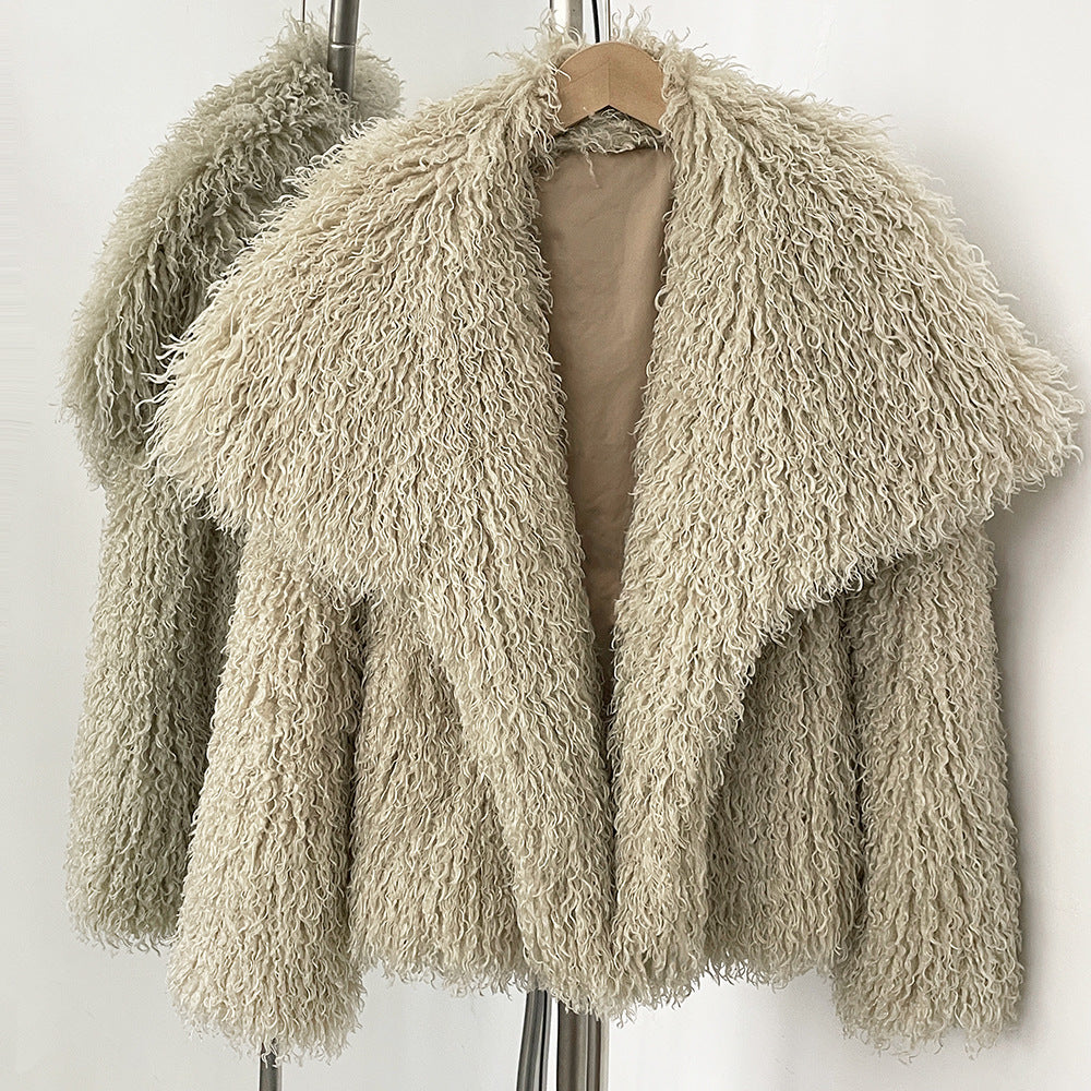 Plush Faux Fur Winter Parka Coat
