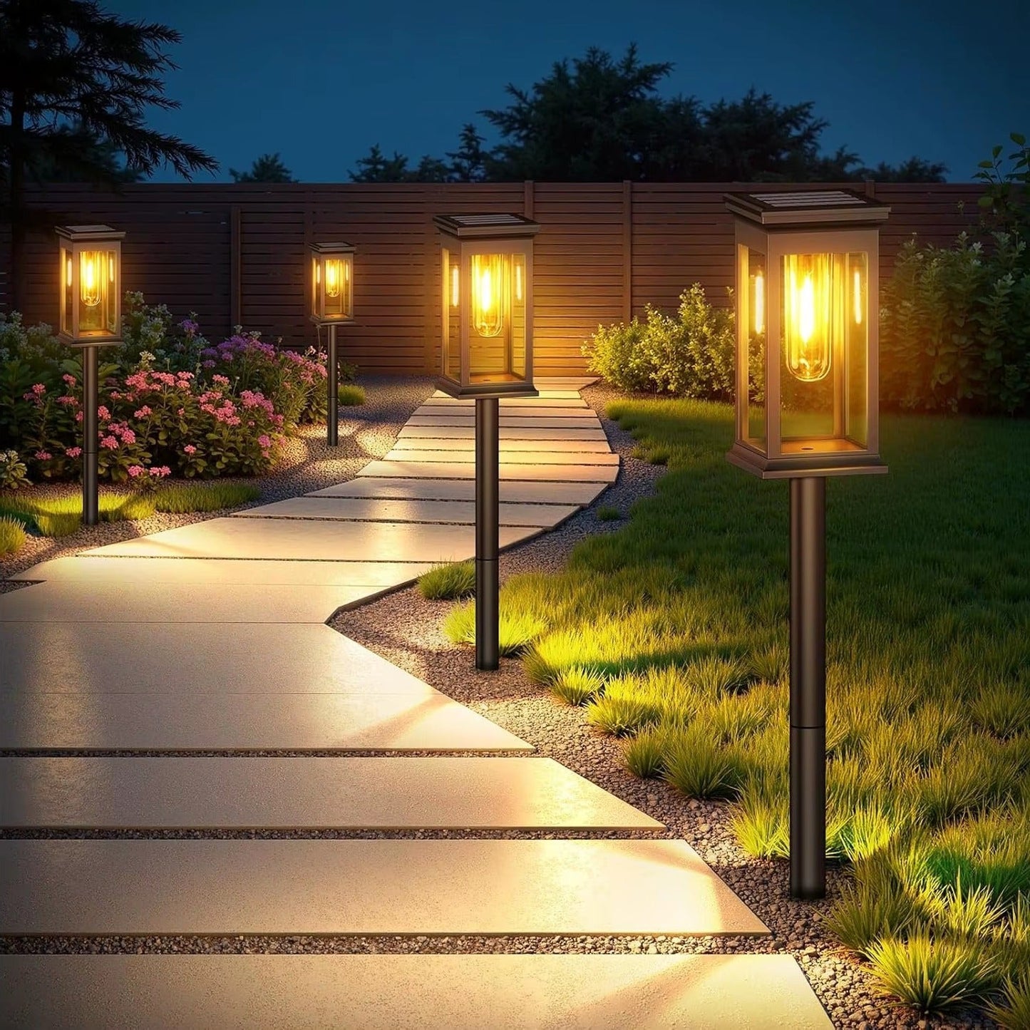Energy Saving Outdoor Solar Lights 4 Pack - Luxicro