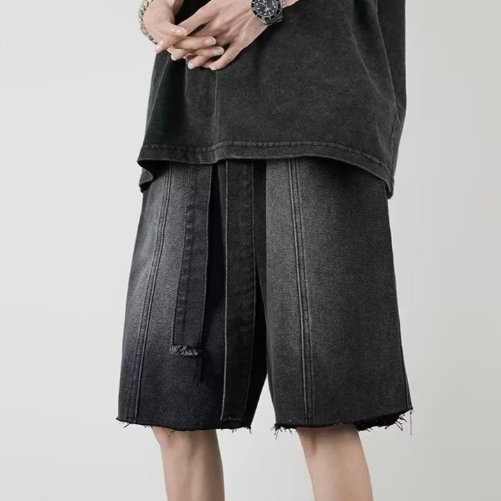 Distressed Boyfriend Denim Shorts
