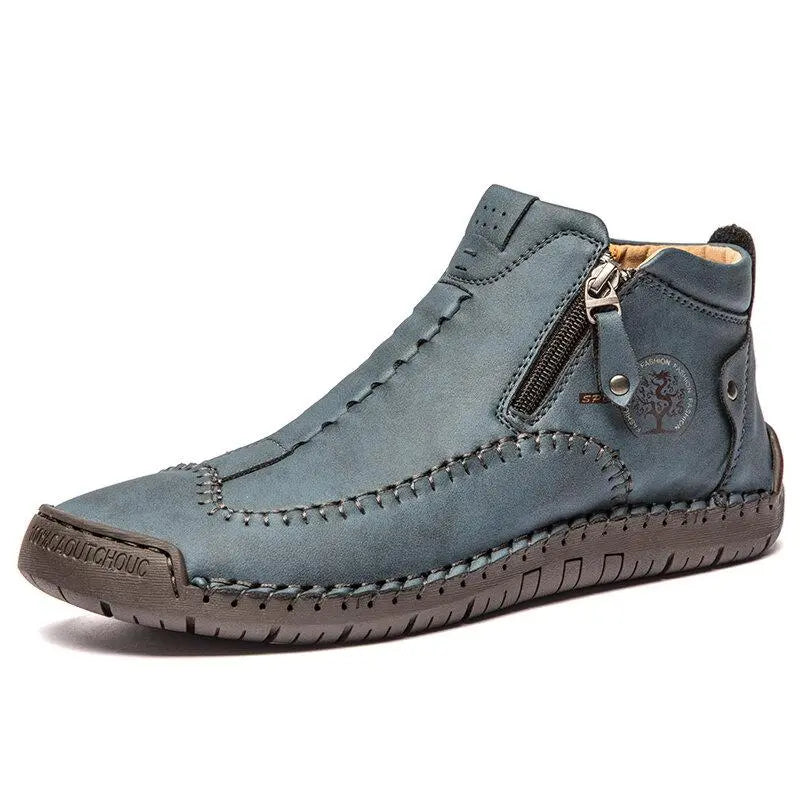Classic Leather Men's Ankle Boots - Comfortable & Durable