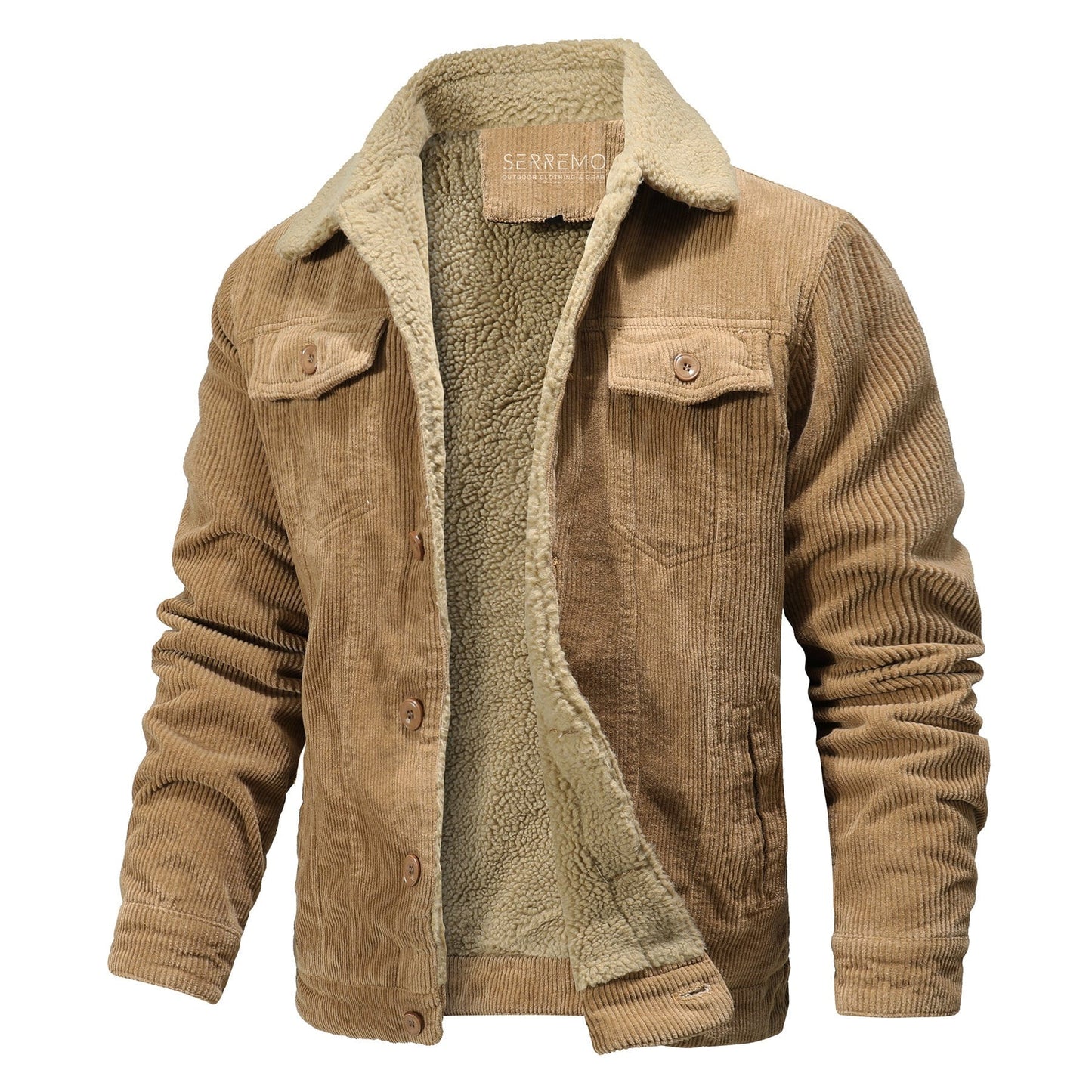Classic Fit Collar Button Fleece Jacket