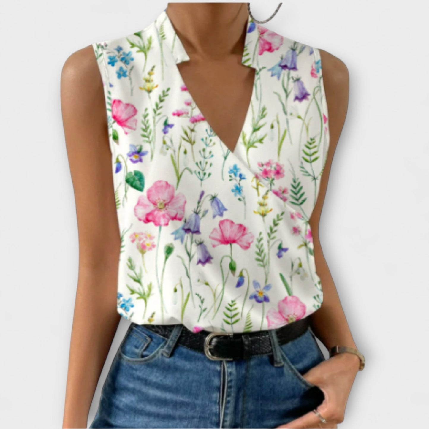 Elegant V-Neck Women's Top