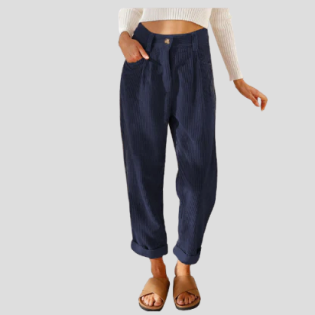 Comfortable Textured Cotton Pants