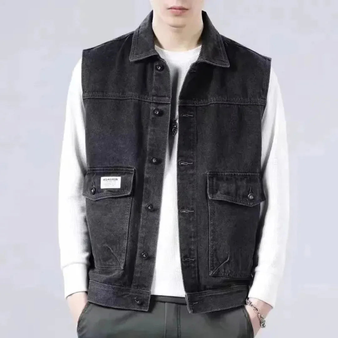 Retro Vintage Work Denim Vest