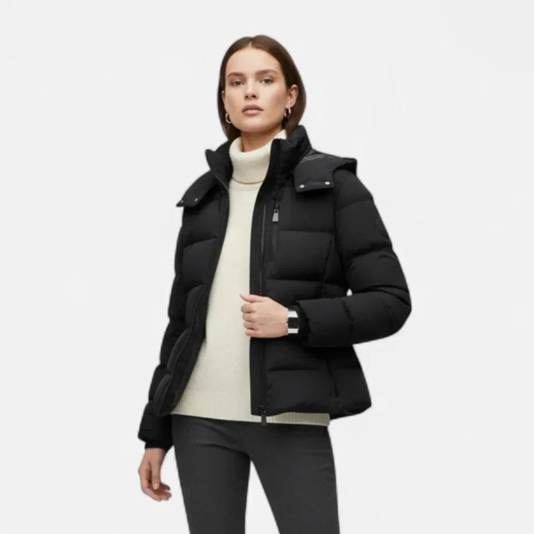 Ladies Warm Padded Parka Jacket - EasyApparels