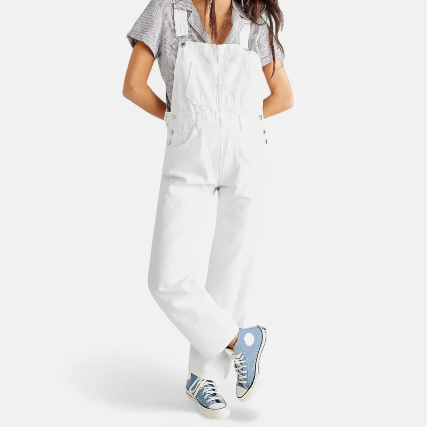 Classic Women's Denim Romper - Chic and Practical