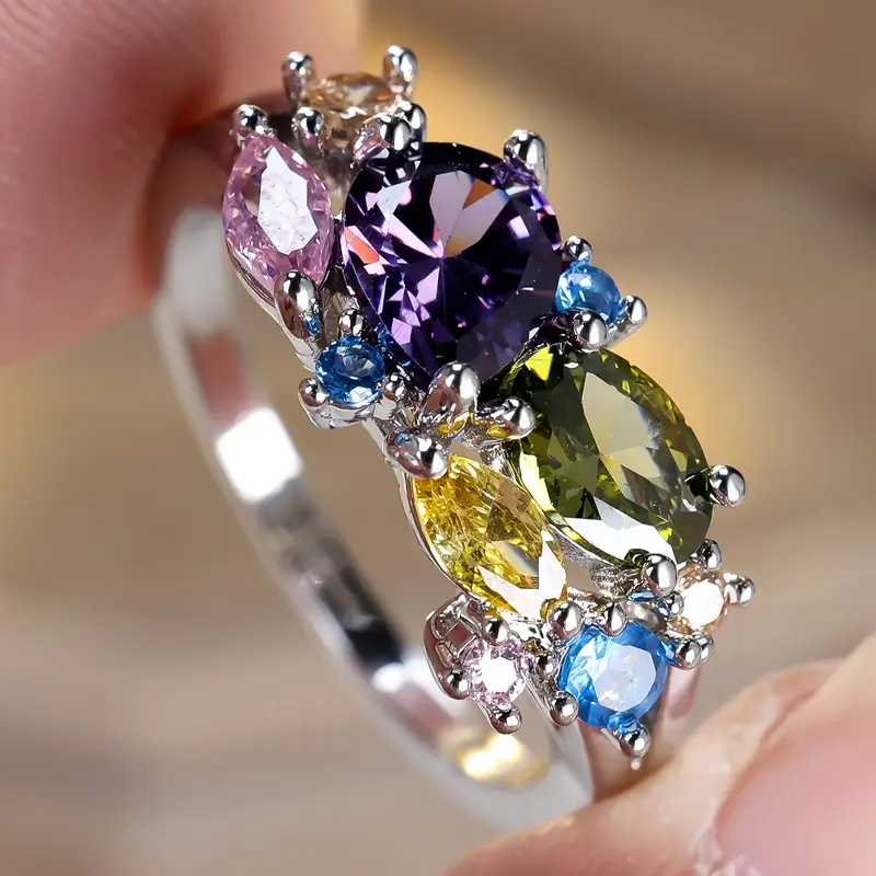Classic Crystal Silver Ring for Women - Luxicro