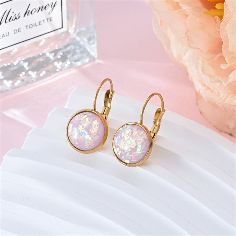 Classic Gold Opal Drop Earrings - Luxicro