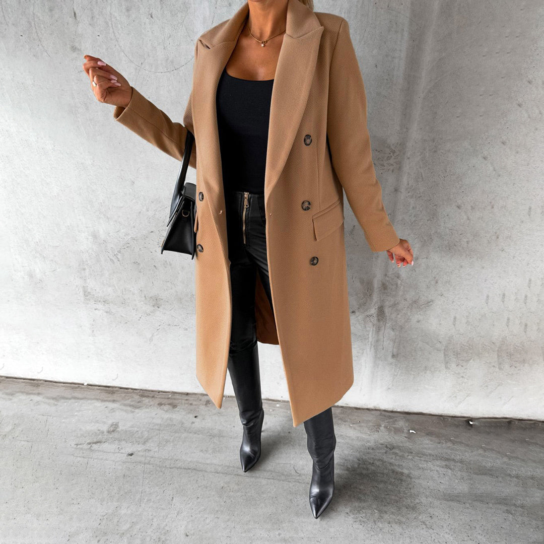 Timeless Tan Wool Trench Coat