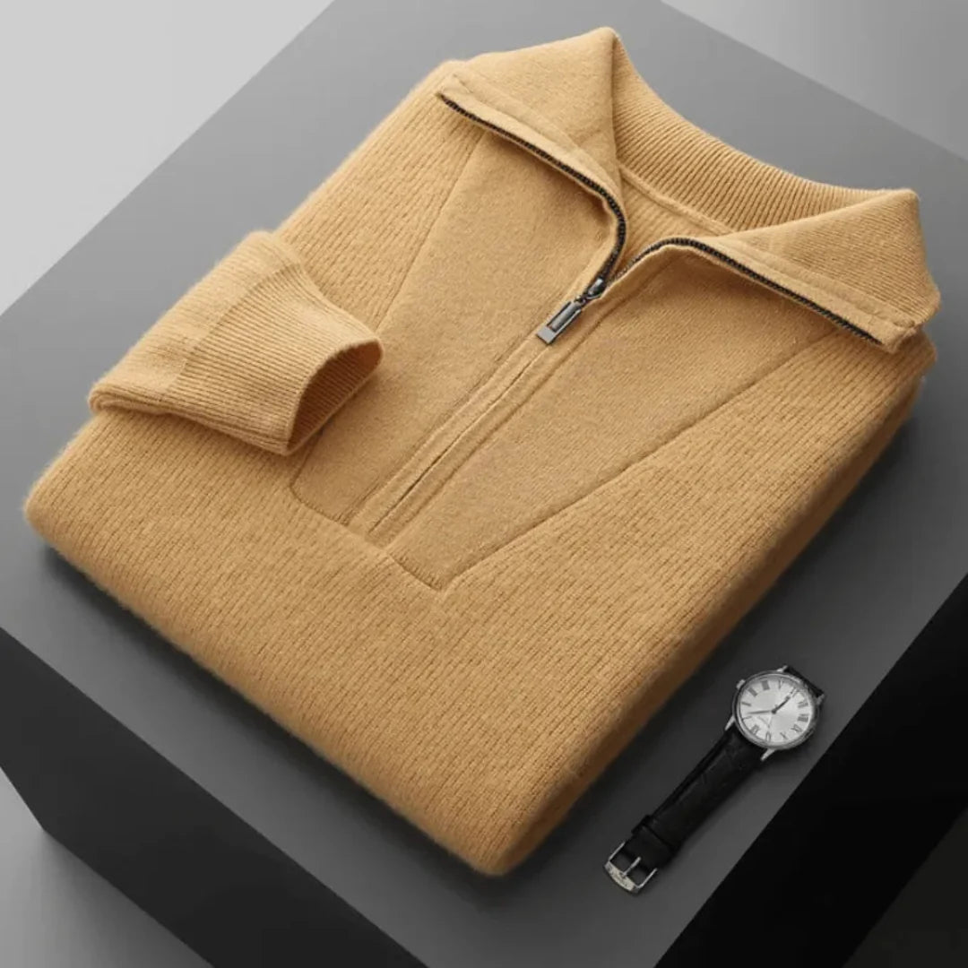 Warm Wool Half Zip Jumper Sweater
