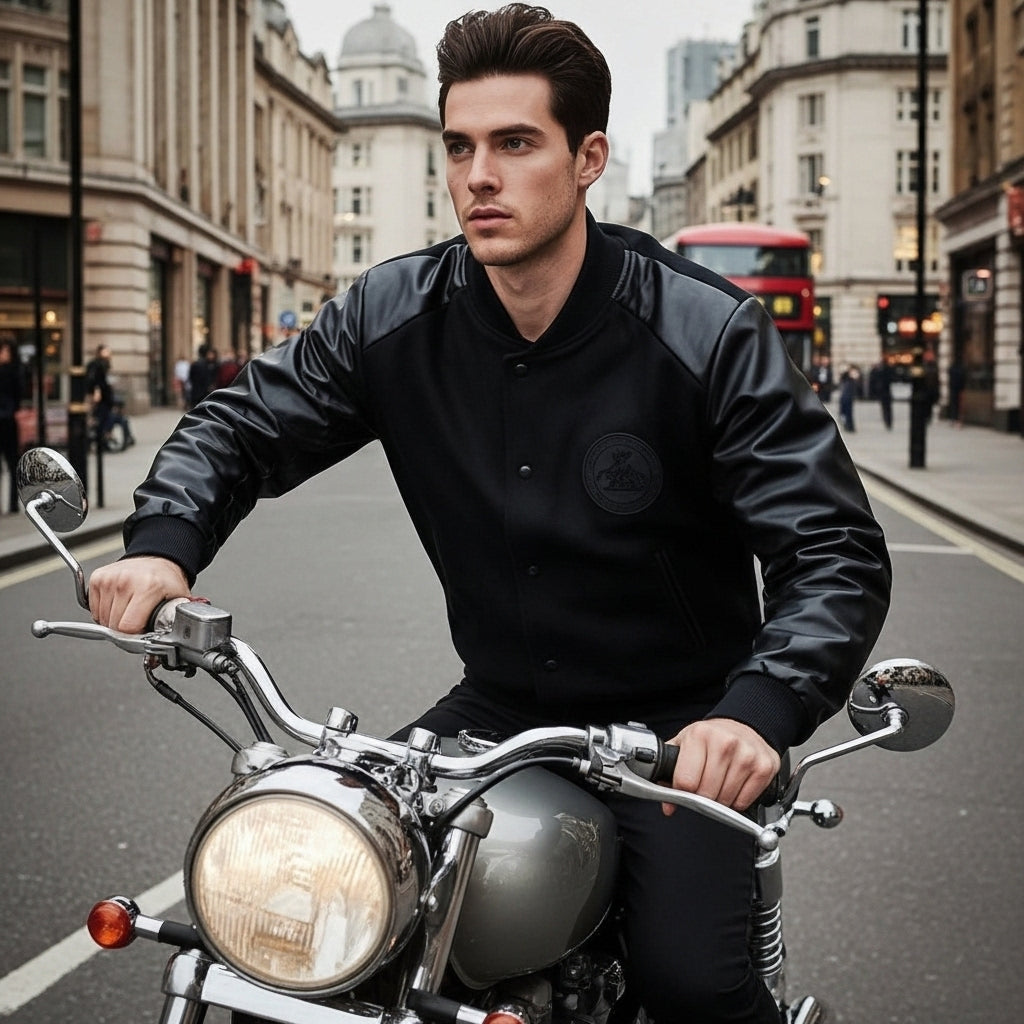 Classic Dark NYC Varsity Jacket - EasyApparels