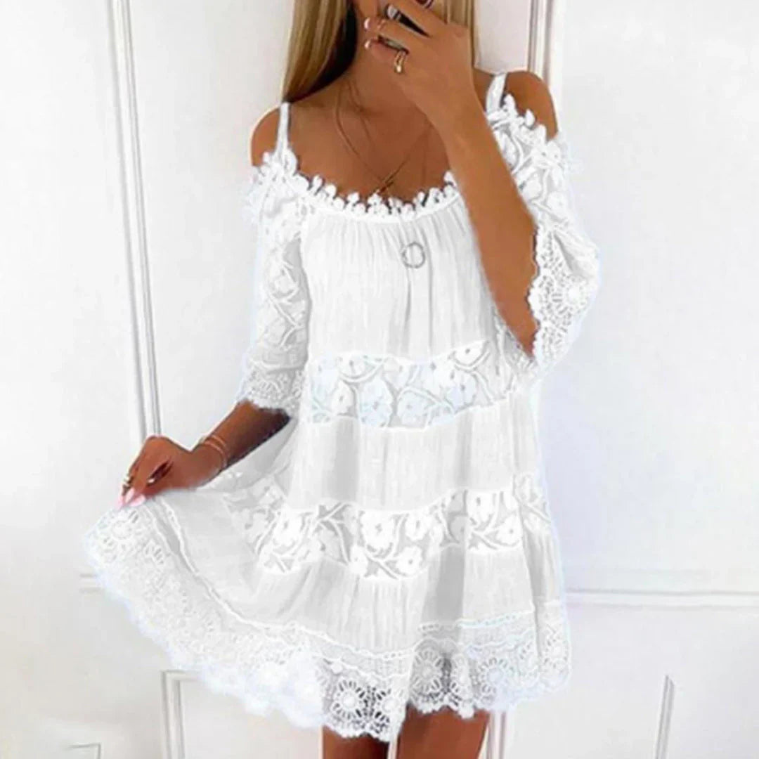 Cute Boho Sundress with Lace Details