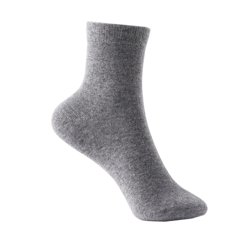 Warm Ankle Socks with Ribbed Tops