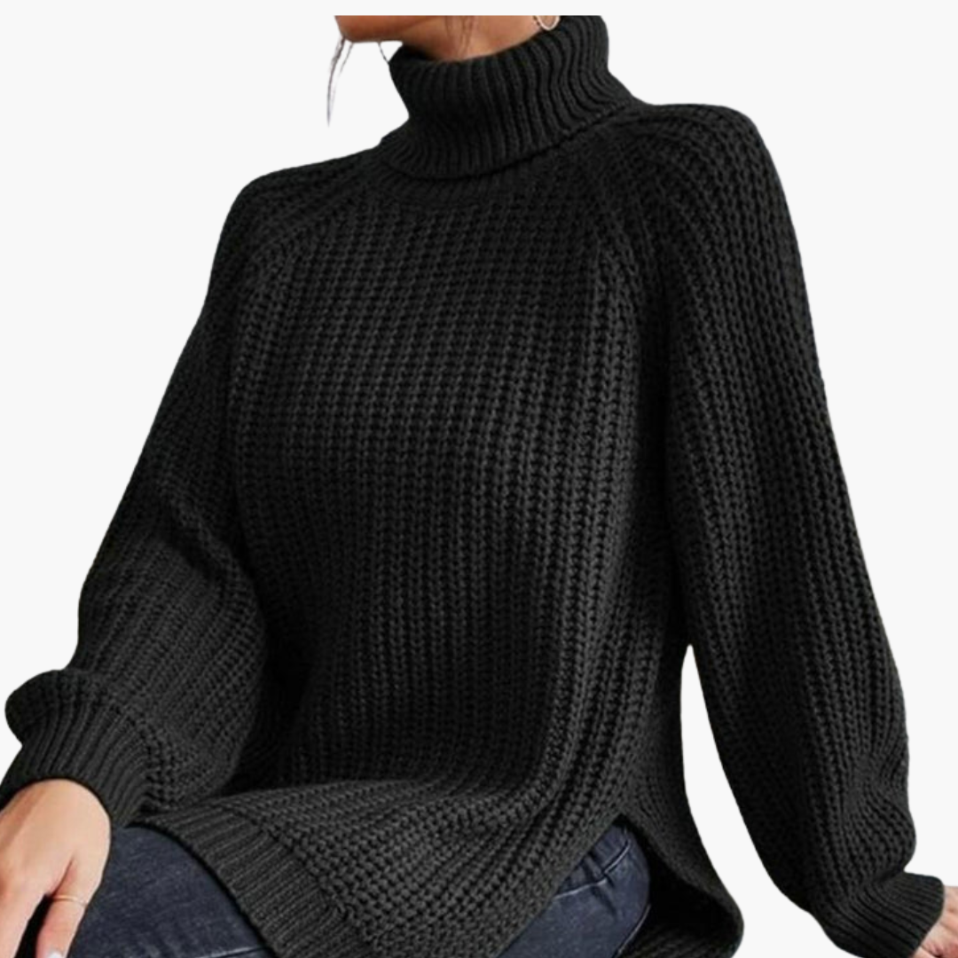 Cozy Oversized Turtleneck Long Sleeve Sweater