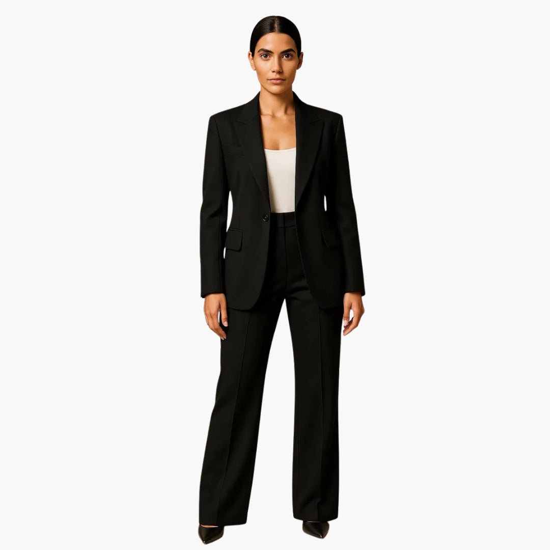 Classic 2 Piece Pantsuit with Jacket and Trousers