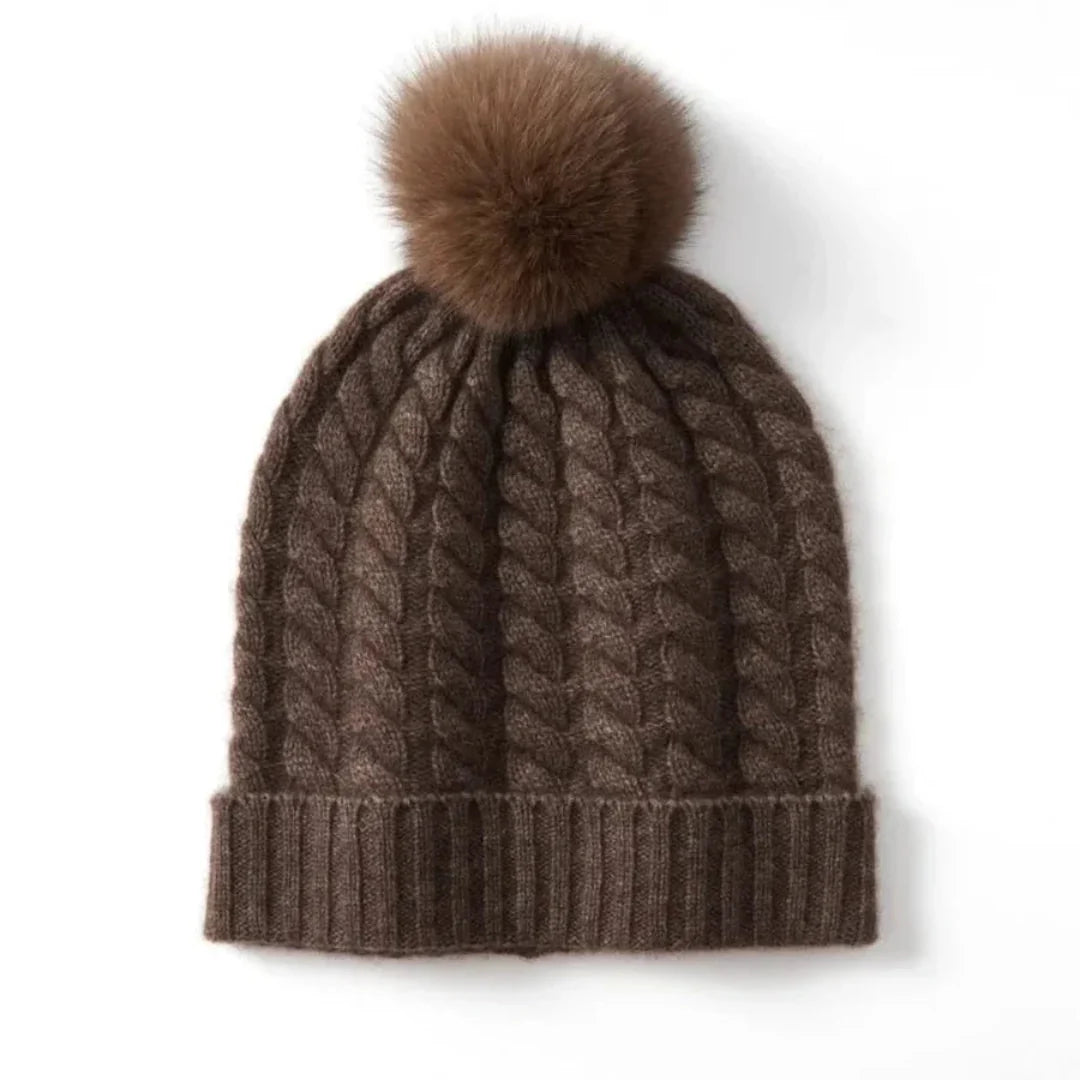 Soft Women's Cable Knit Wool Hat