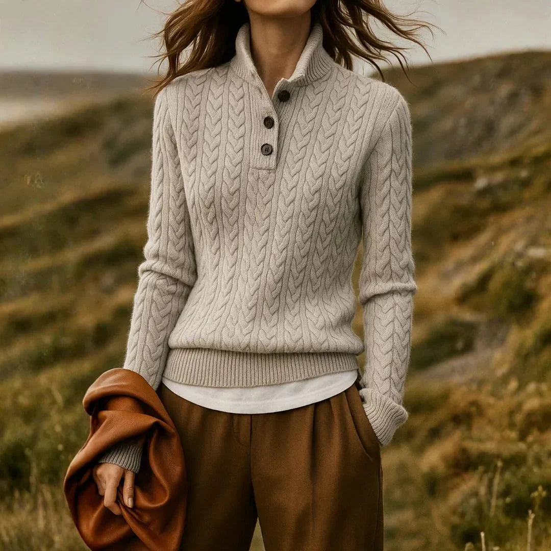 Soft Crew Neck Cashmere Sweater for Women