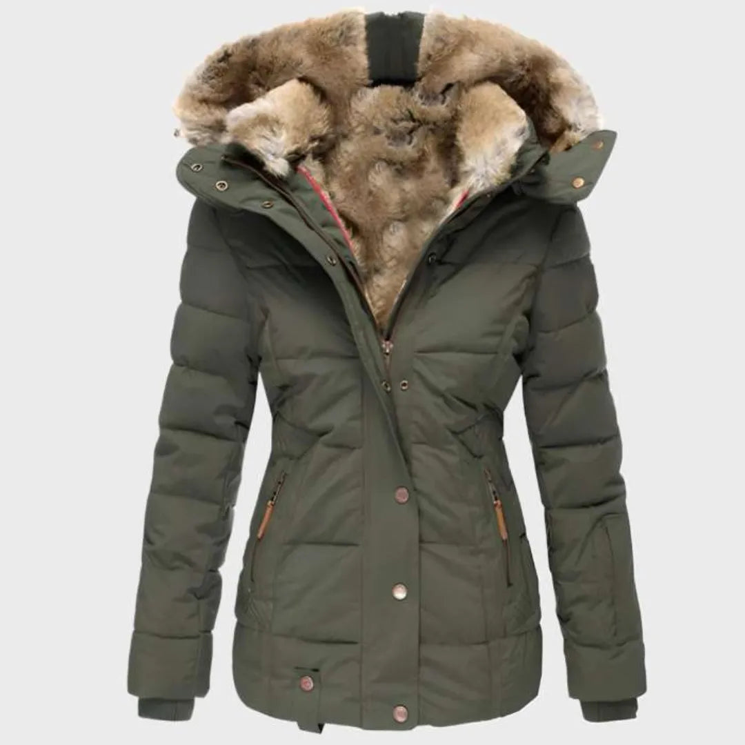 Warm Fleece Lined Women's Puffer Coat
