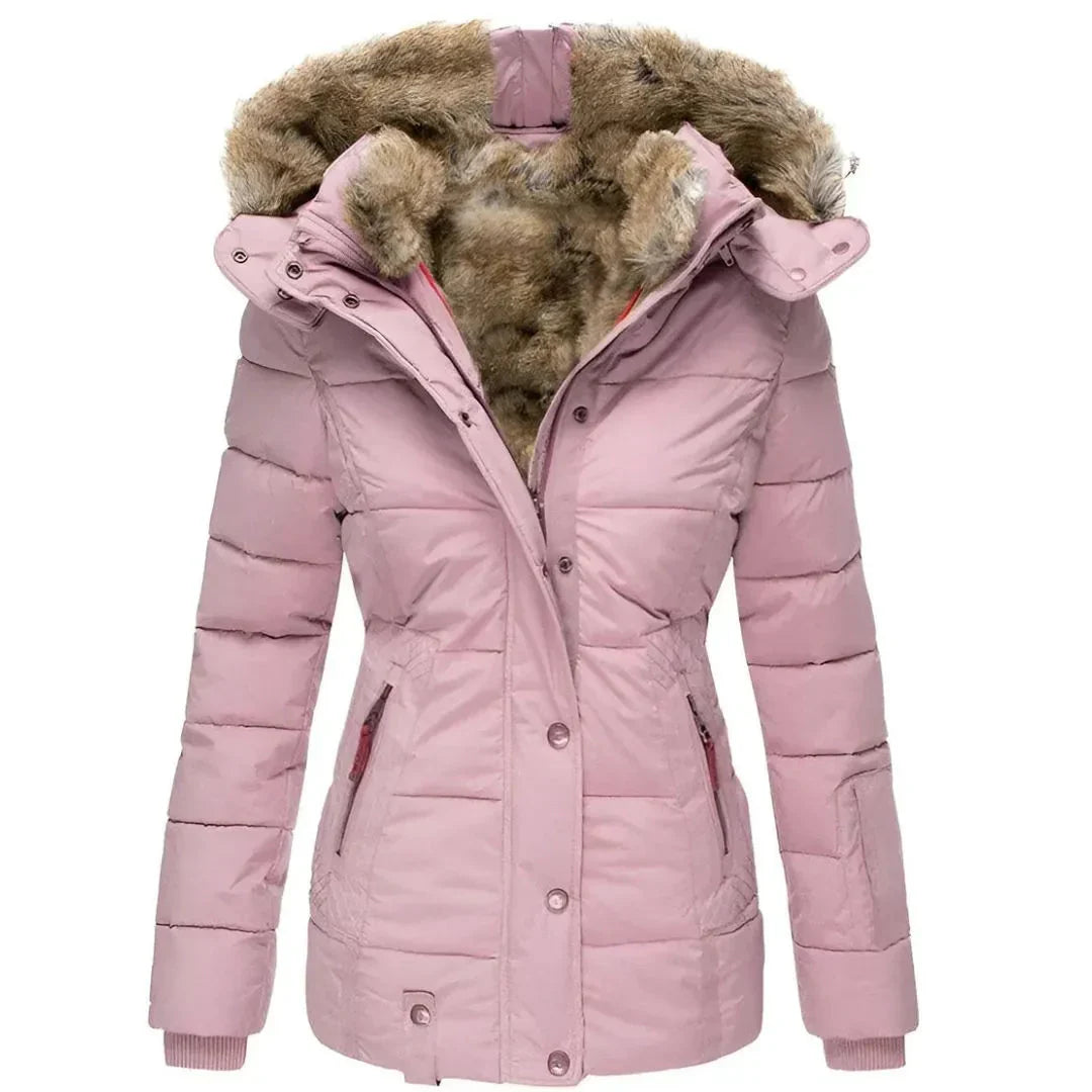 Soft Faux Fur Hooded Puffer Jacket