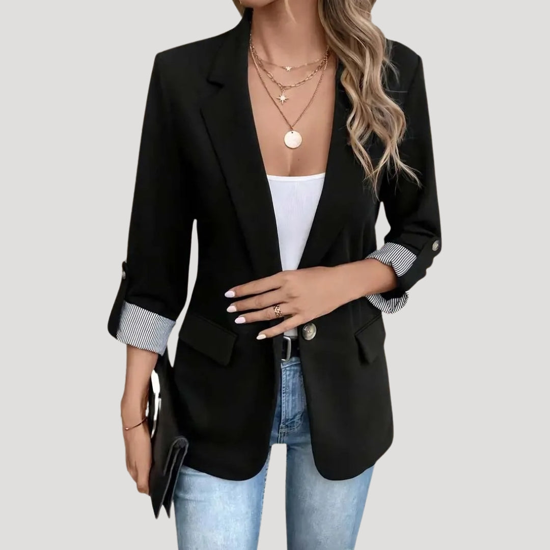 Stylish Ladies' Jacket with Rolled Up Sleeves
