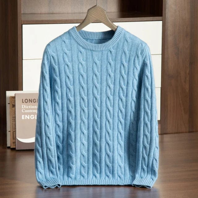 Soft Crew Neck Long Sleeve Sweater for Men