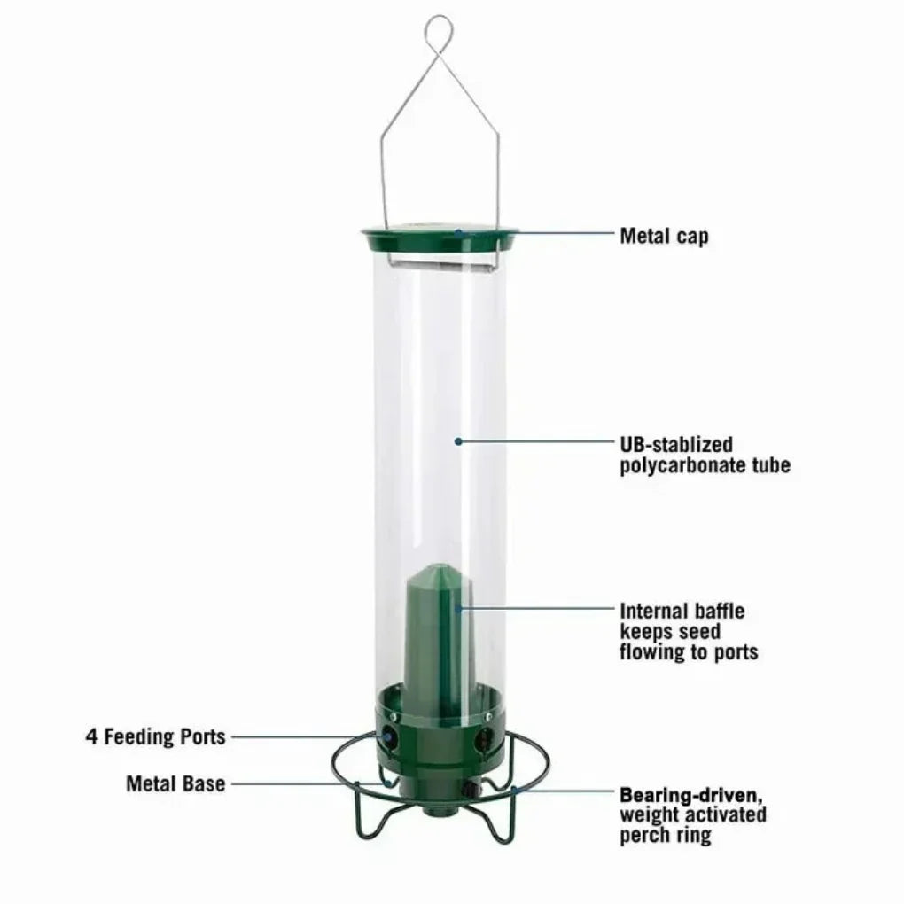 Wild Bird Seed Feeder with Squirrel Guard