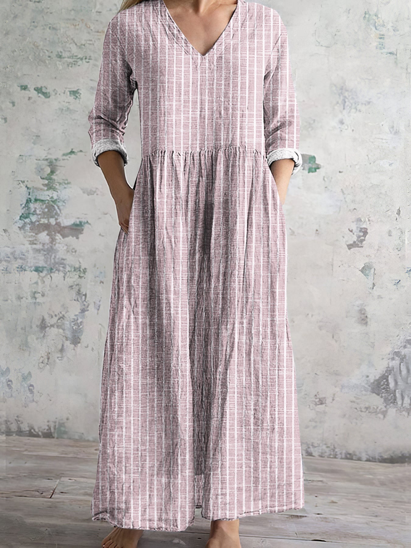 Comfortable Striped Maxi Dress for Women