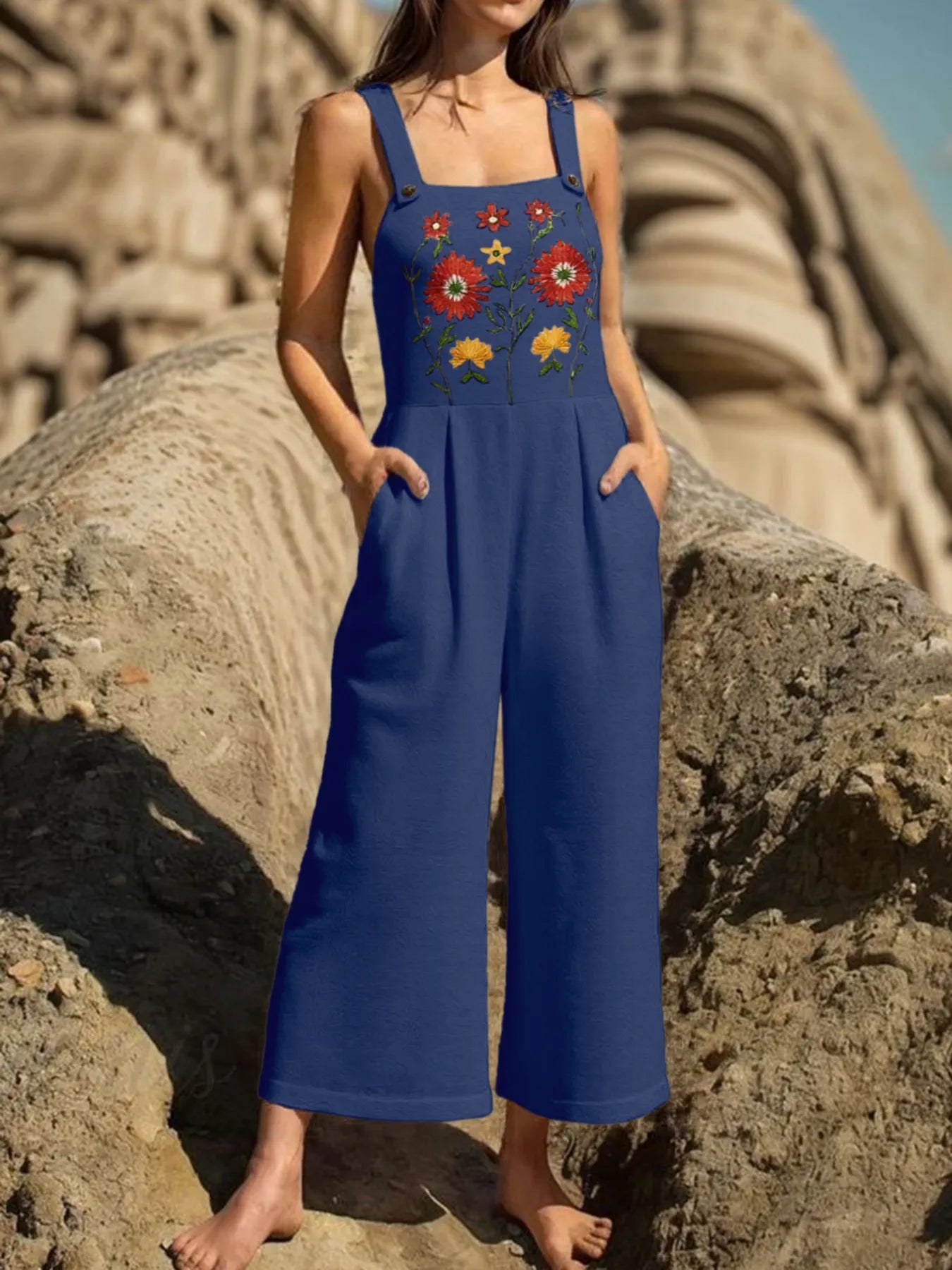 Beautiful Floral Flowy Maxi Jumpsuit