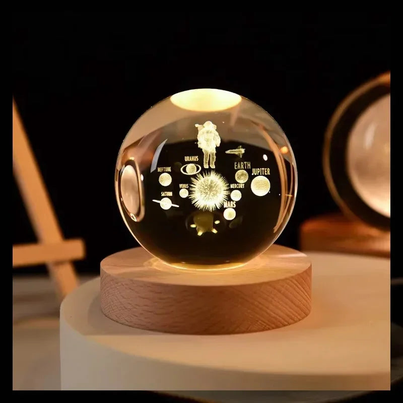 Colorful Glow Globe Night Light Lamp for Bedroom