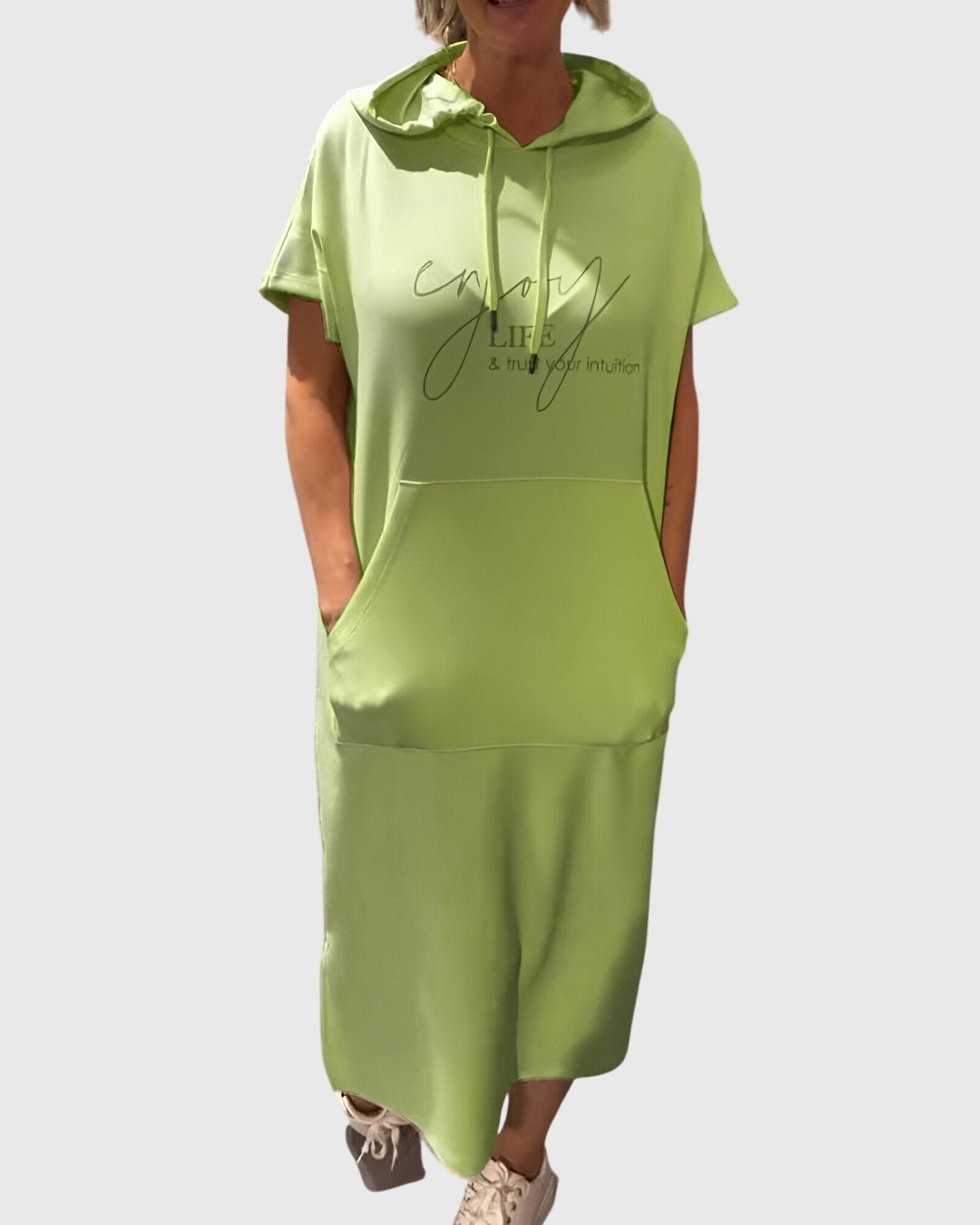 Comfortable Hooded Sweat Dress
