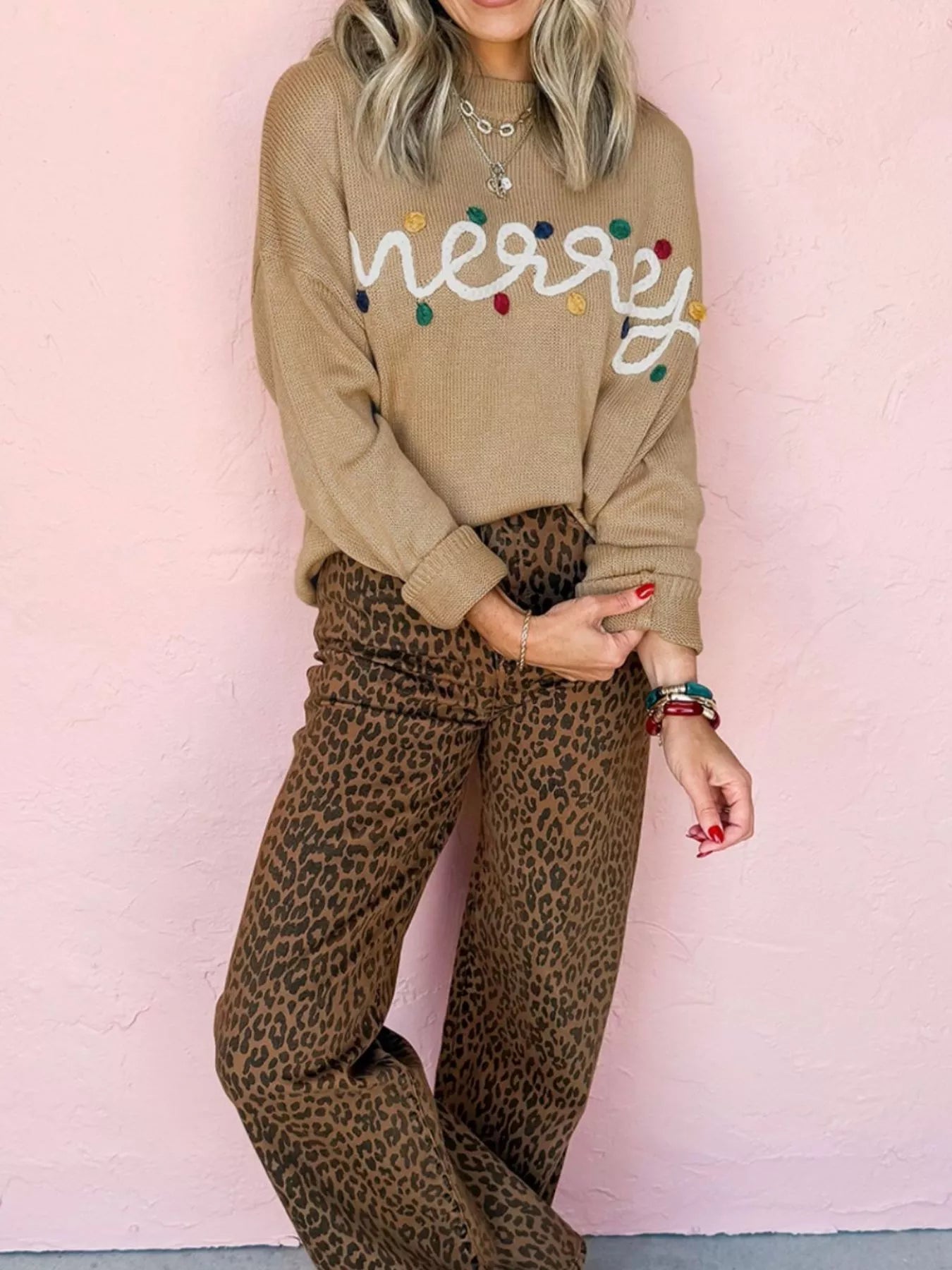Fun Holiday Polka Dot Sweater - EasyApparels