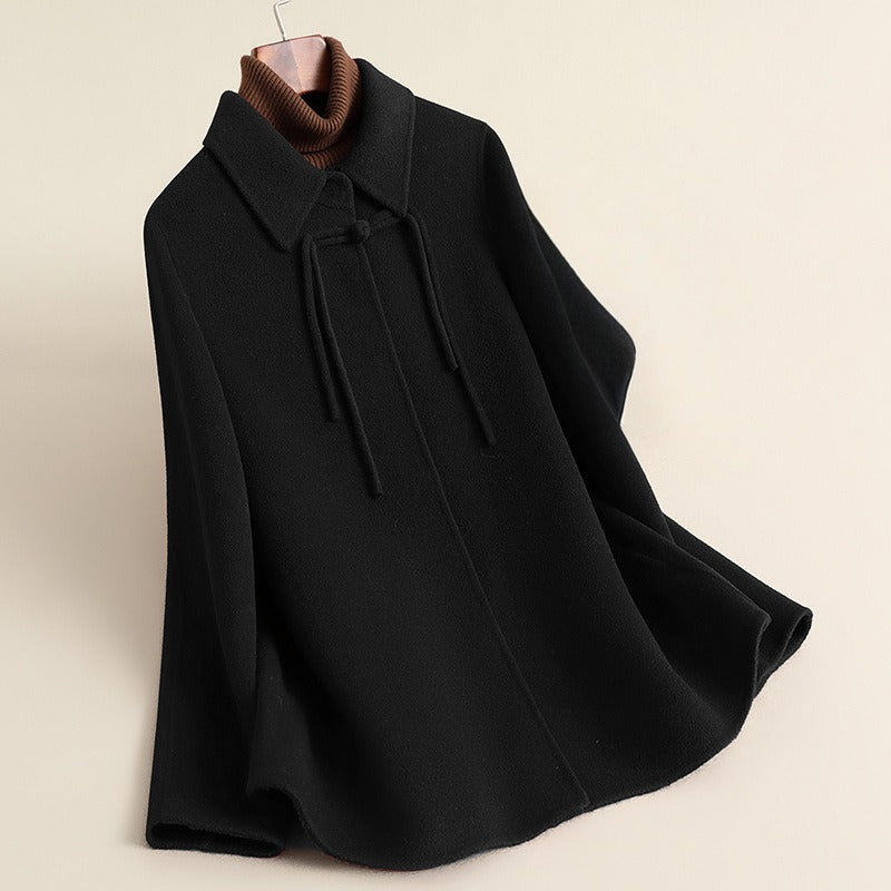 Casual Open Front Cape Coat
