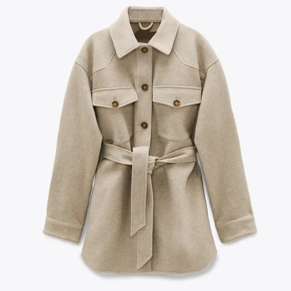 Warm Oversized Wool Wrap Coat - EasyApparels