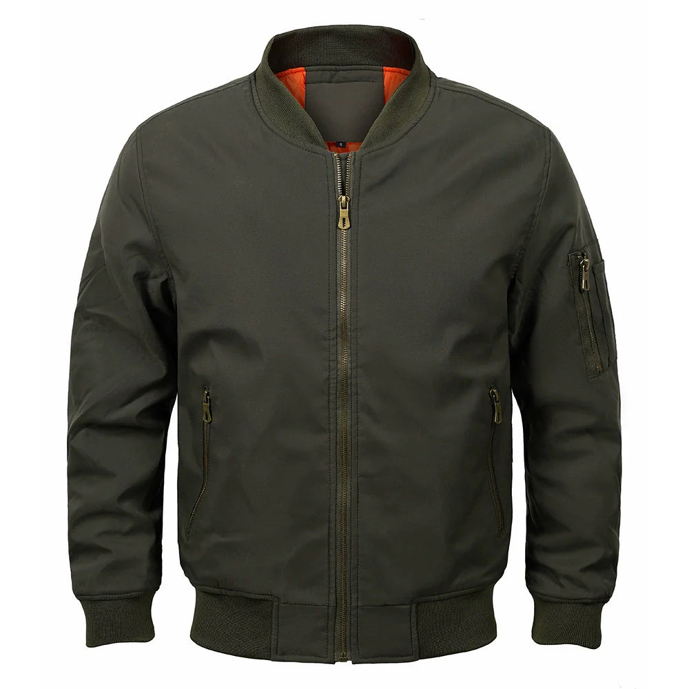 Casual Quilted Bomber Jacket
