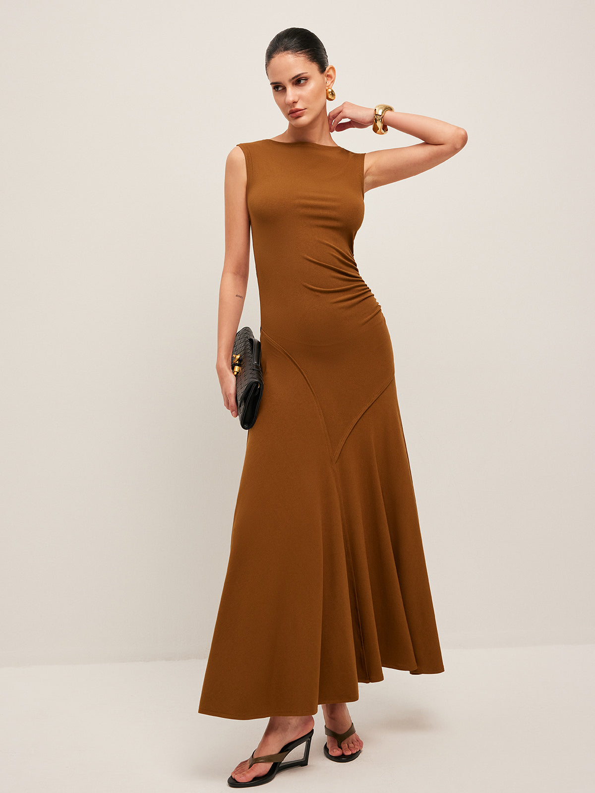 Unique Off Shoulder Flowy Summer Dress - EasyApparels