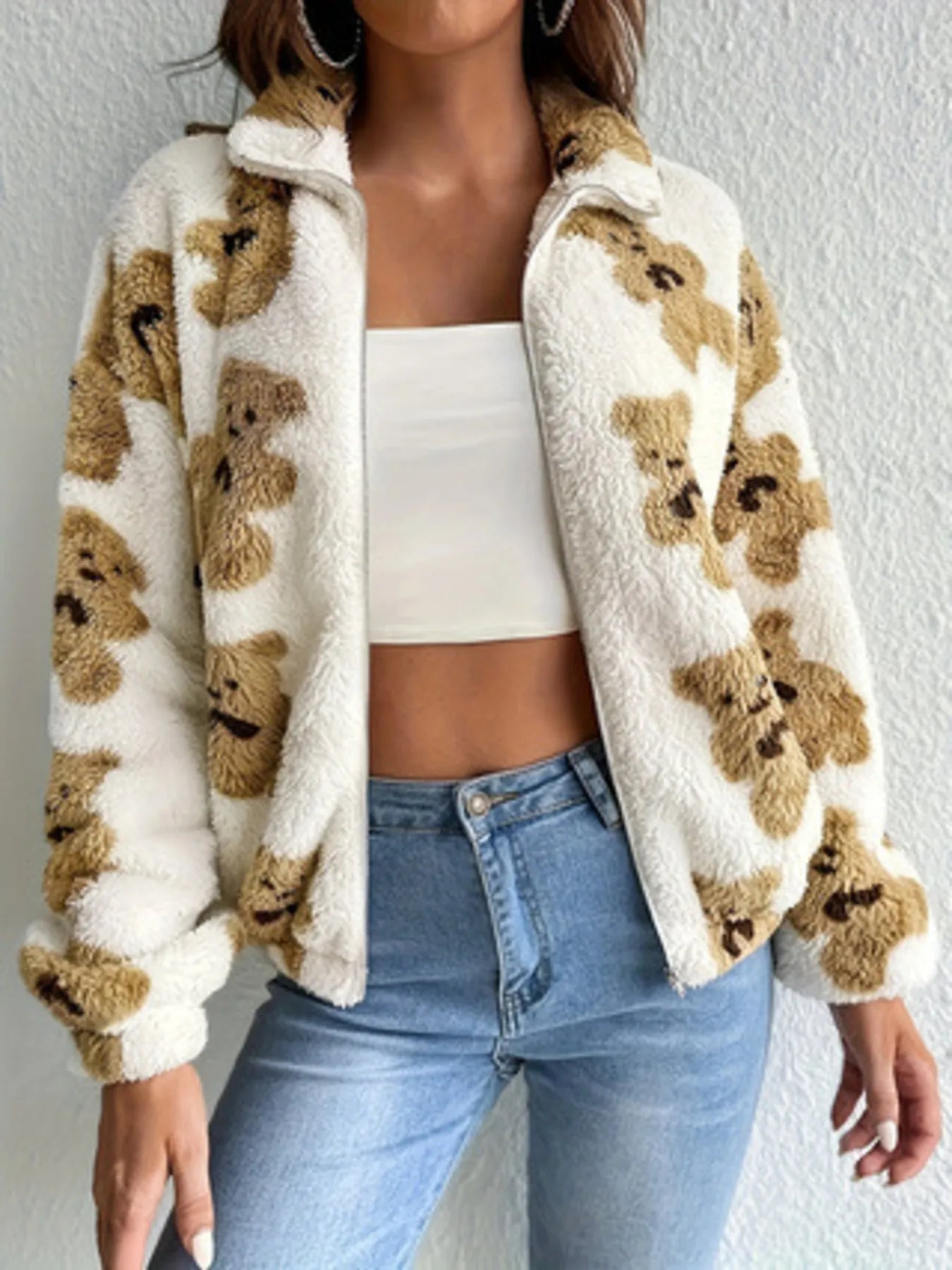 Cozy Animal Fleece Jacket - EasyApparels