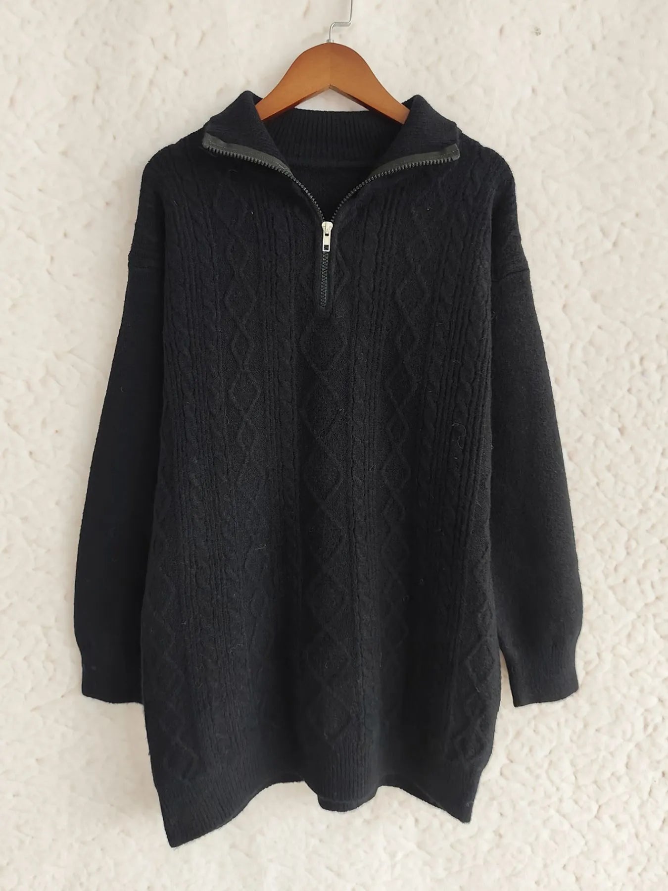 Soft Cable Knit Long Sleeve Sweater