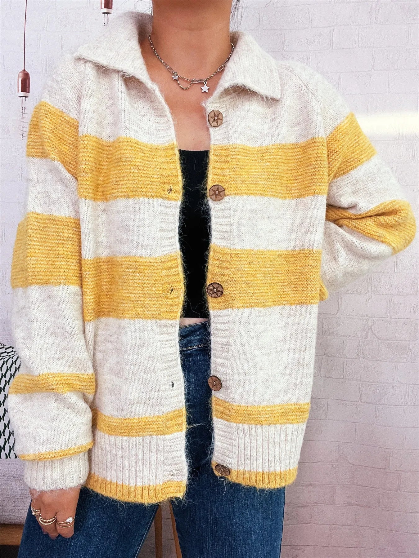 Warm Plaid Open Front Cardigan