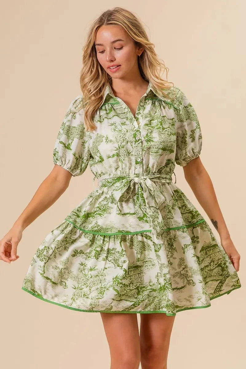 Colorful Layered Floral Summer Dress - EasyApparels