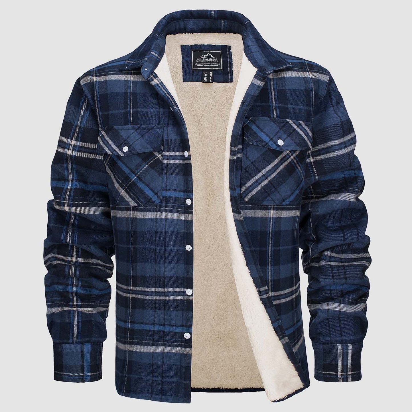 Cozy Thermal Flannel Shirt Jacket