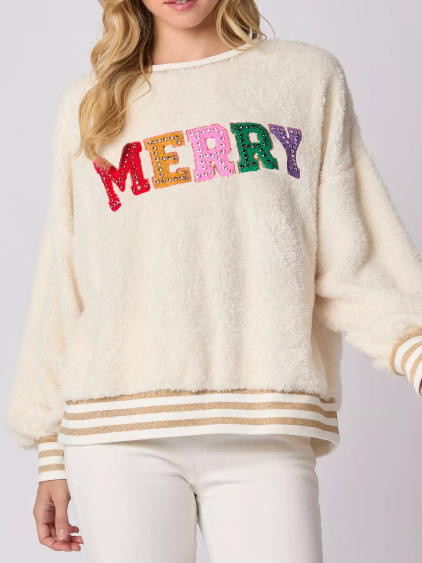 Sparkly Christmas Crew Neck Sweatshirt