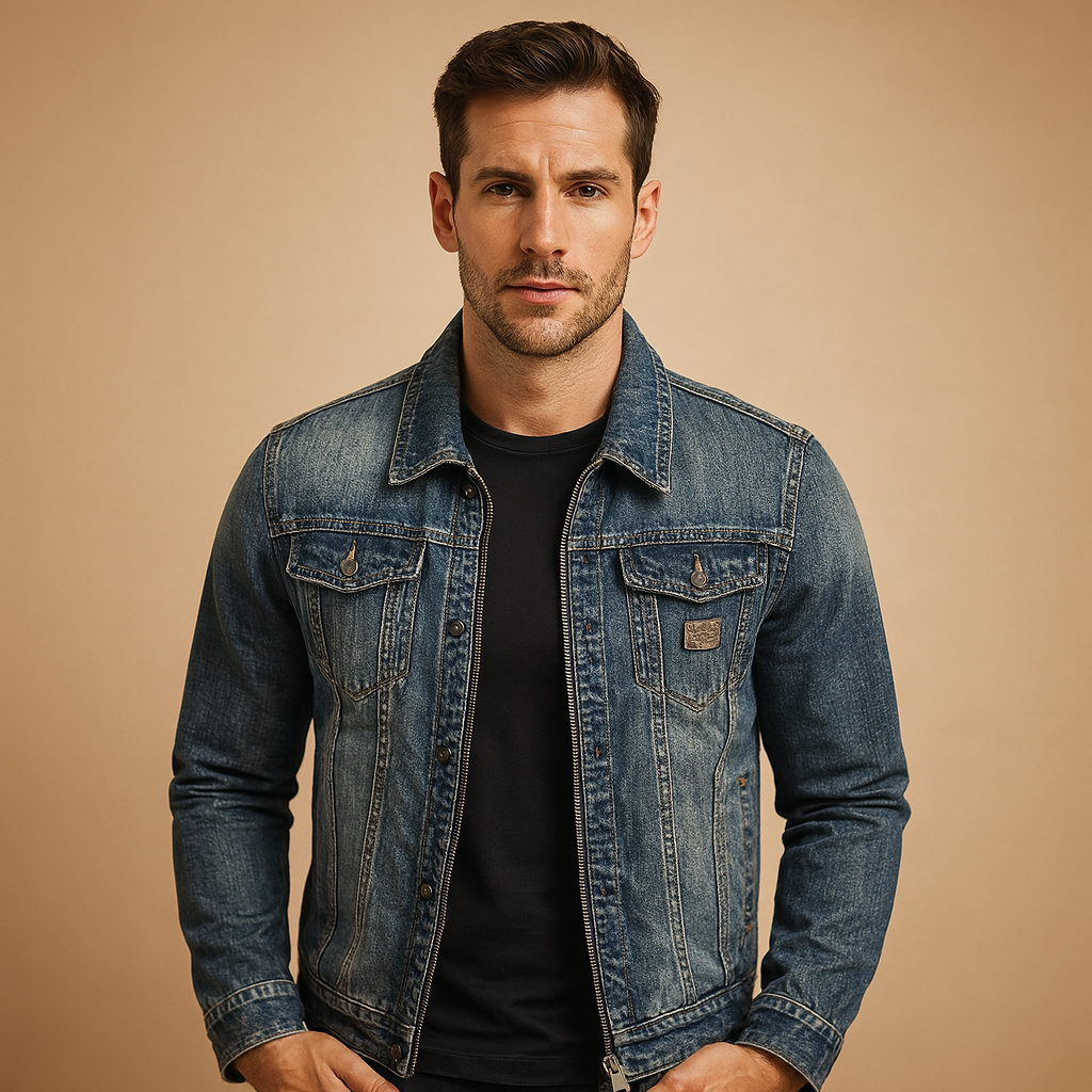 Timeless Mens Blue Jeans Jacket - EasyApparels