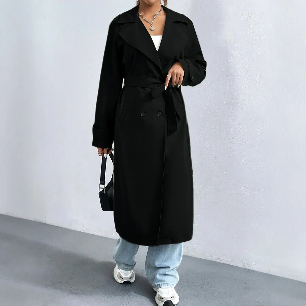 Classic Double-Breasted Ankle Coat
